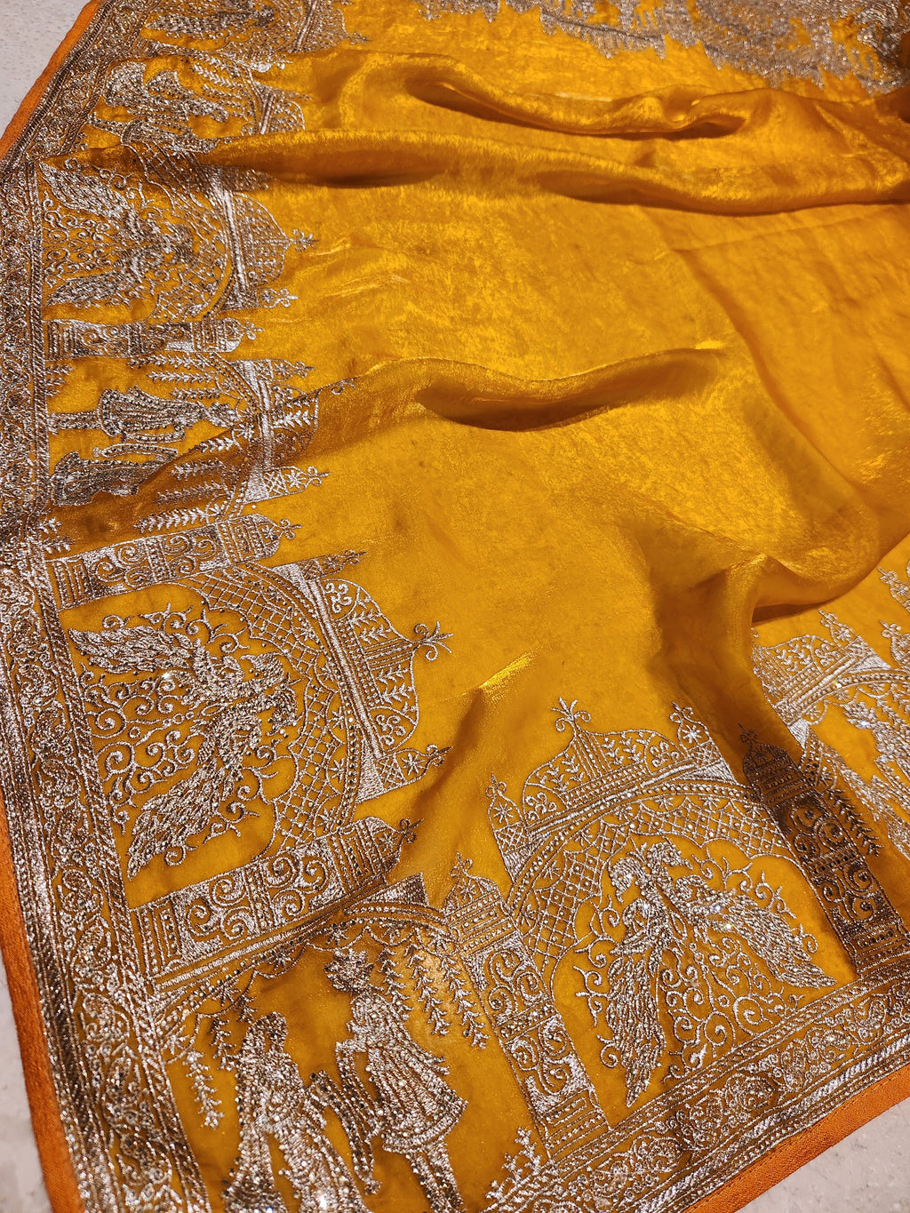Kalyanam Theme Wedding Saree - Yellow