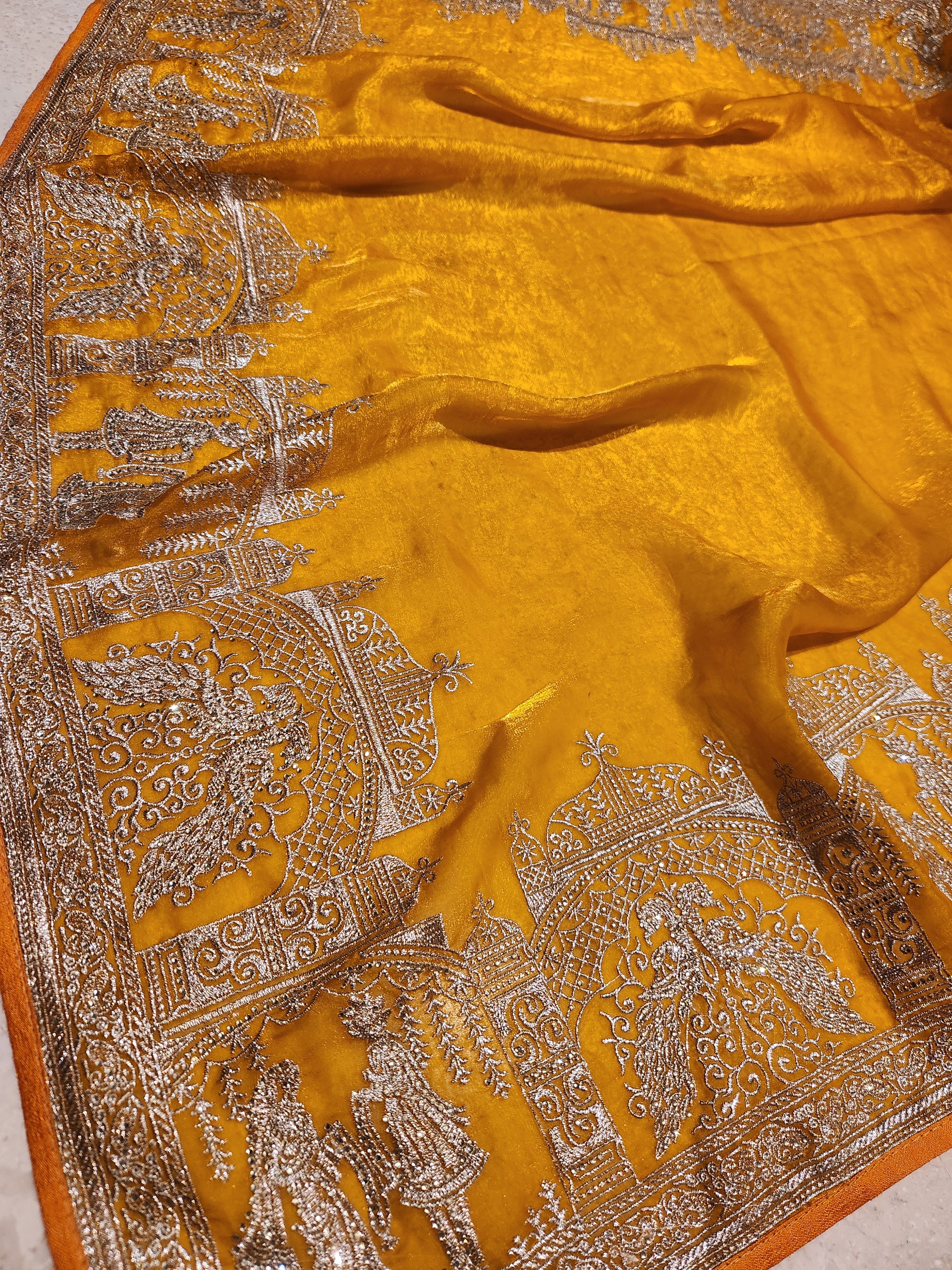 Kalyanam Theme Wedding Saree - Yellow