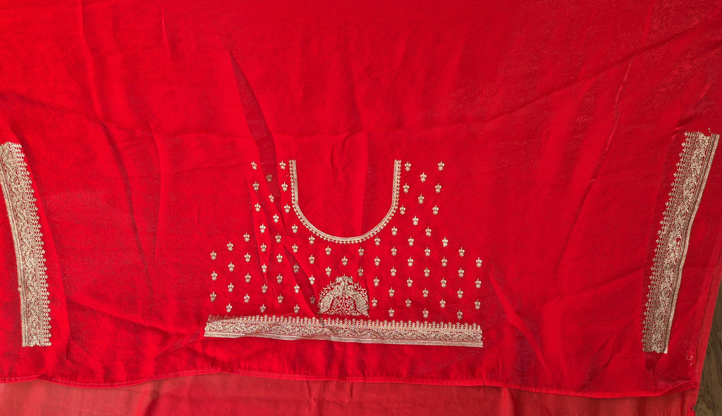 Kalyanam Theme Wedding Saree - Red