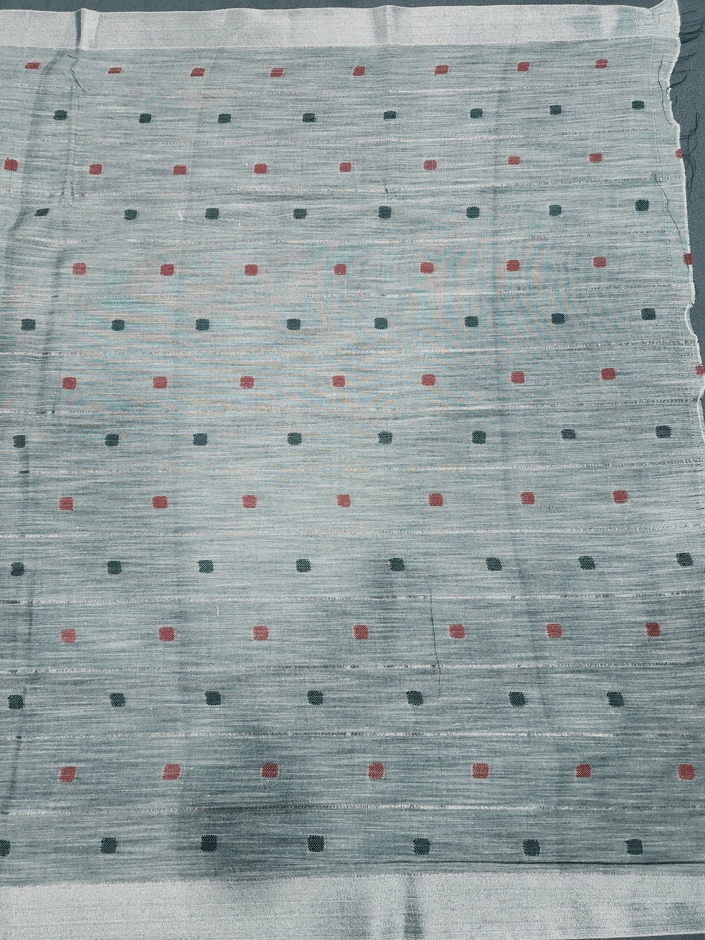 Soft Linen Cotton Saree With Classical Checks Pattern -Pink