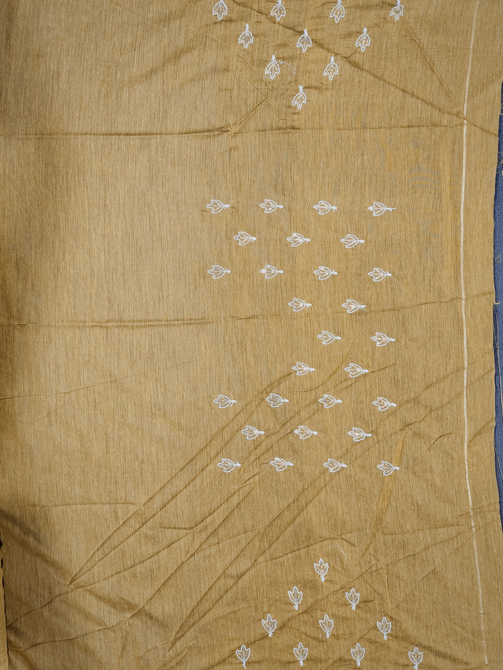 Soft Cotton Saree Embroidery with Zari Pallu-Yellow