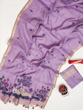Premium Soft Muga Cotton Pitchwai Saree - Purple