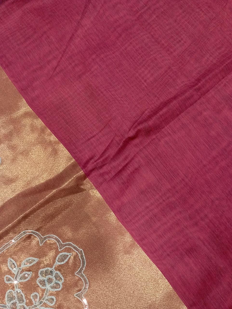 Elegent Pure Cotton Saree With Zari Pallu With Heavy Seq -BABY PINK