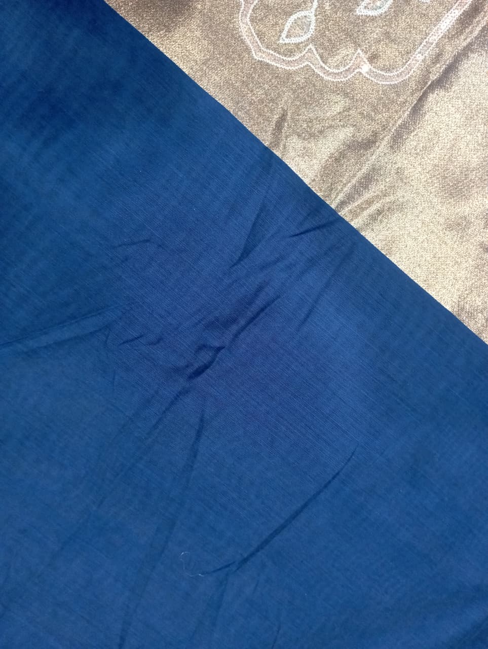 Elegent Pure Cotton Saree With Zari Pallu With Heavy Seq -Blue
