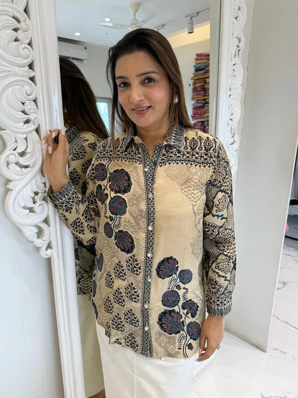 Soft Shirt with beautiful floral and ethnic prints - CHIKU