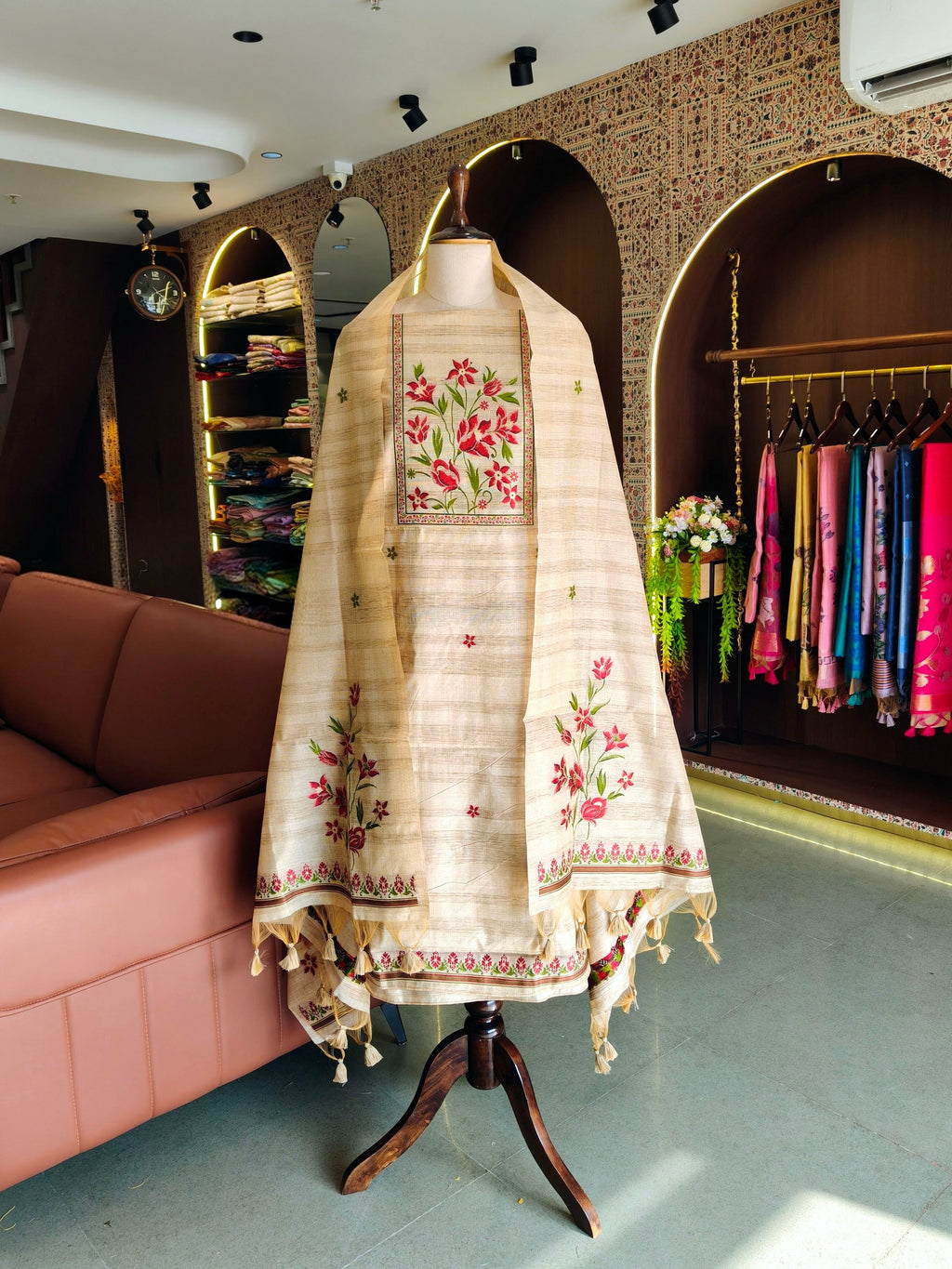 Gicha Cotton Floral Unstitched Suit- Chiku