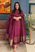 Jayshree Linen Golden zari unstitched suit - Rani