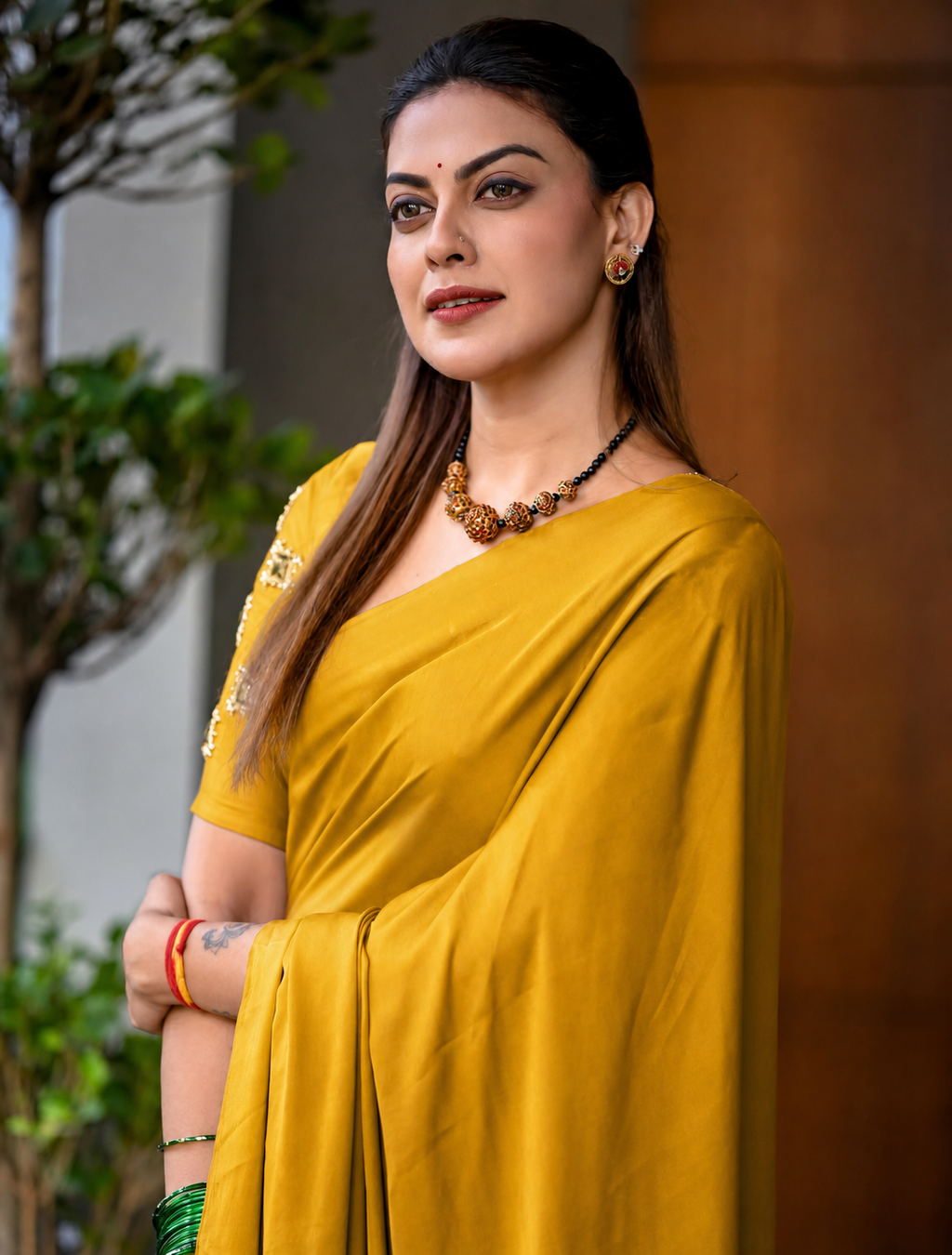 Royal Mustard Silk Lagdipata Saree