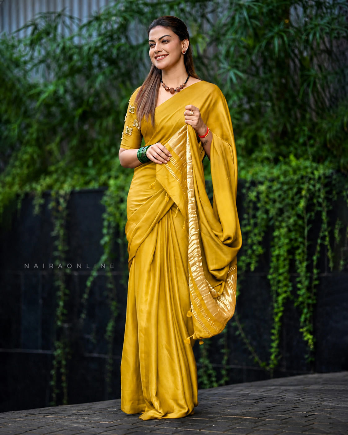 Royal Mustard Silk Lagdipata Saree
