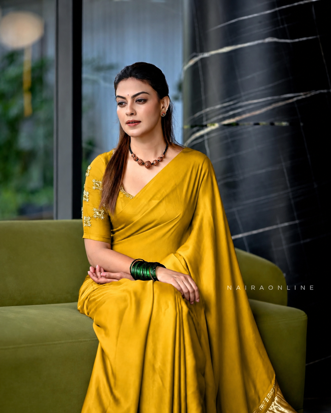 Royal Mustard Silk Lagdipata Saree