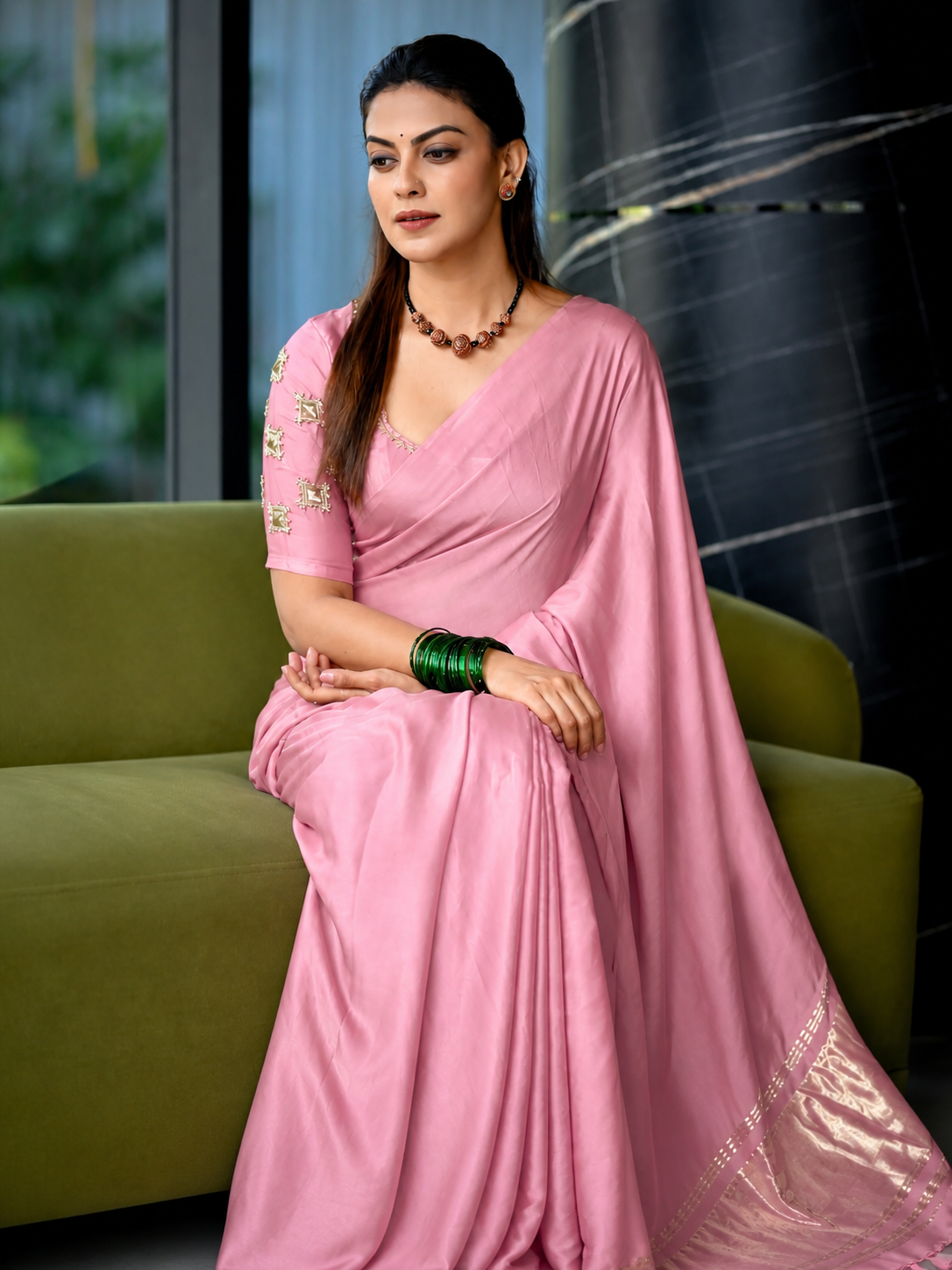 Royal Blush Pink Silk Lagdipata Saree