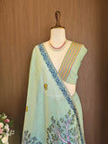 Designer Muga Cotton Saree with Warli Inspired Border-FIROZI