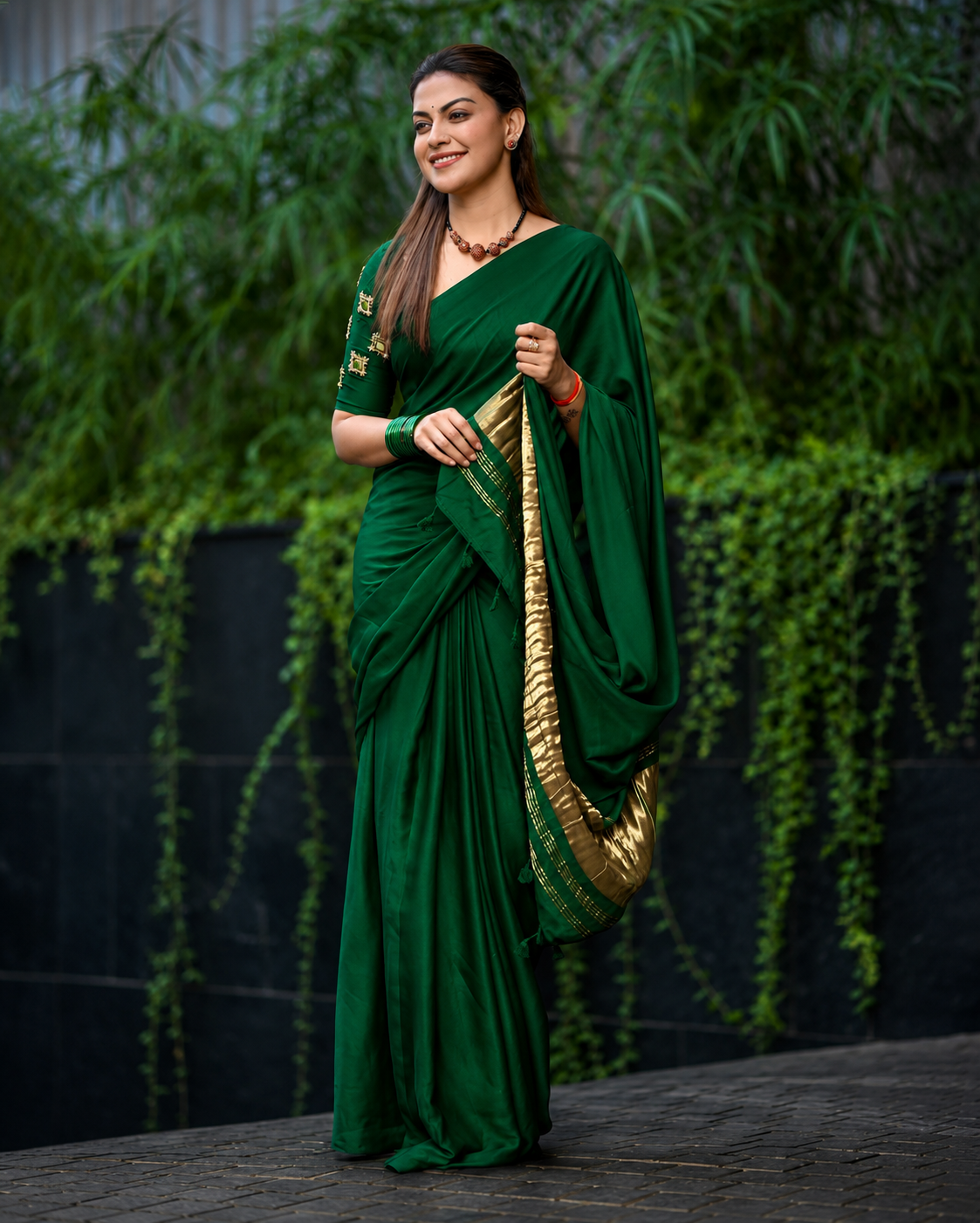 Royal Green Silk Lagdipata Saree