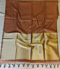 Premium Pure Cotton Saree With Zari Pallu -ORANGE