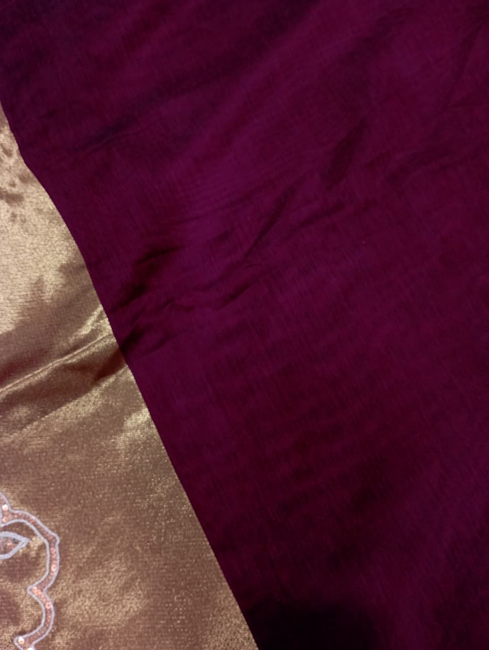 Elegent Pure Cotton Saree With Zari Pallu With Heavy Seq -Maroon