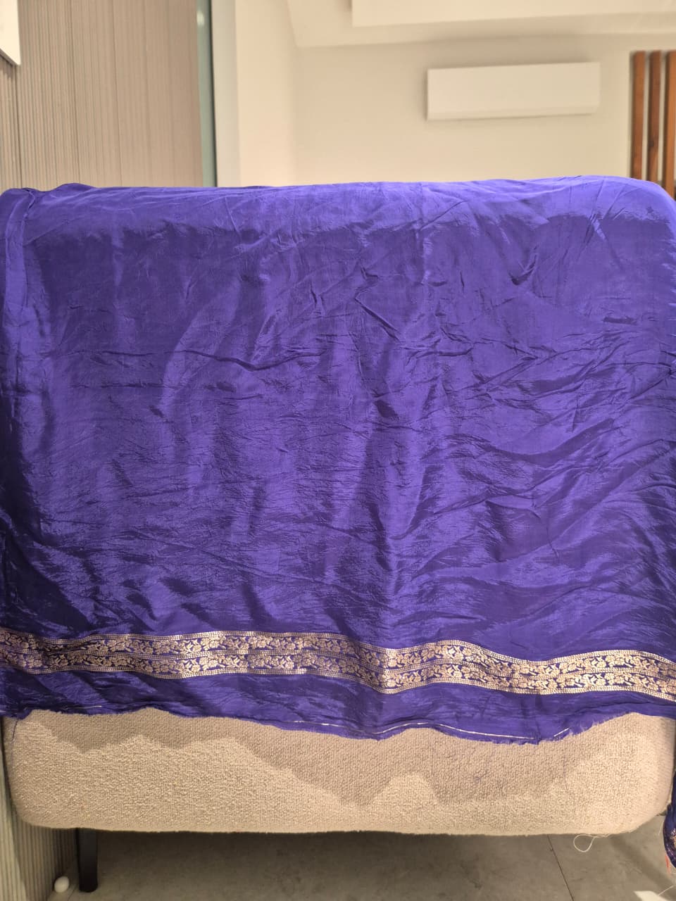 Royal Neel Banarasi Silk Saree with Antique Gold Zari