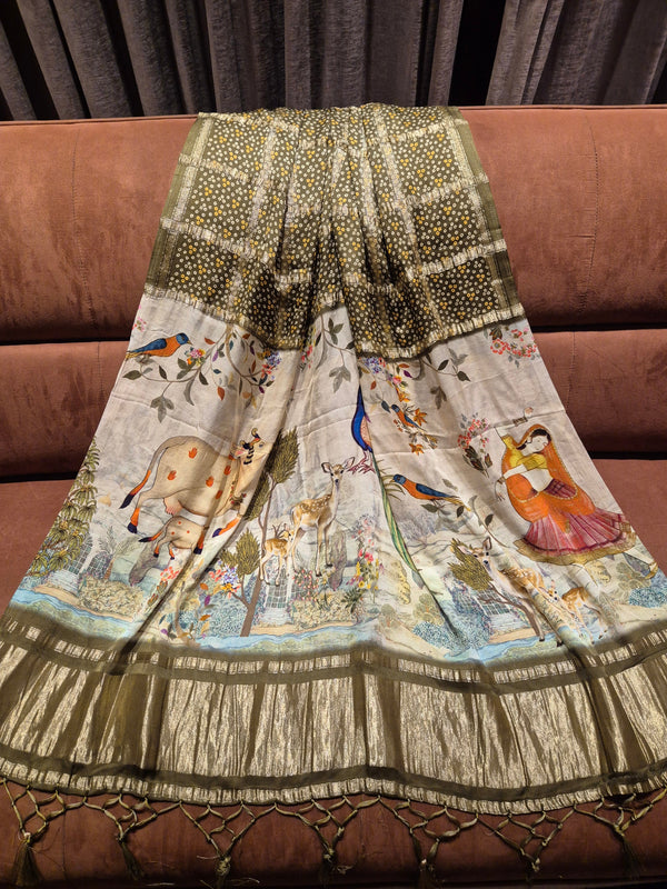 Gharchola Gaji Silk Sarees - Green