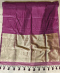 Premium Pure Cotton Saree With Zari Pallu -WINE